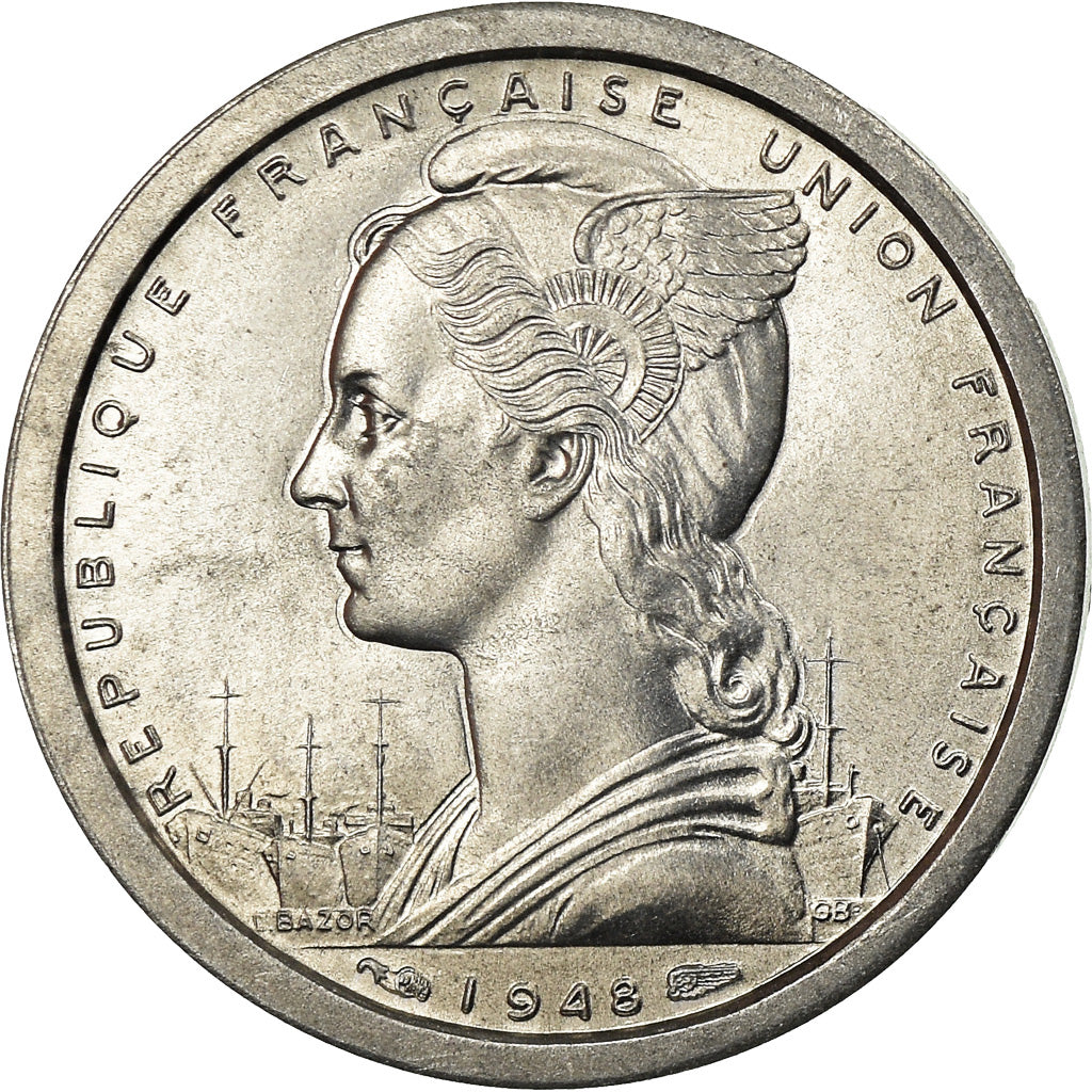 Coin, French Equatorial Africa, Franc, 1948, Paris, MS(63), Aluminum, KM:6