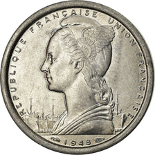 Coin, SAINT PIERRE & MIQUELON, 2 Francs, 1948, Paris, MS(60-62), Aluminum, KM:2