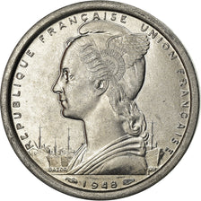 Coin, SAINT PIERRE & MIQUELON, 2 Francs, 1948, Paris, MS(60-62), Aluminum, KM:2
