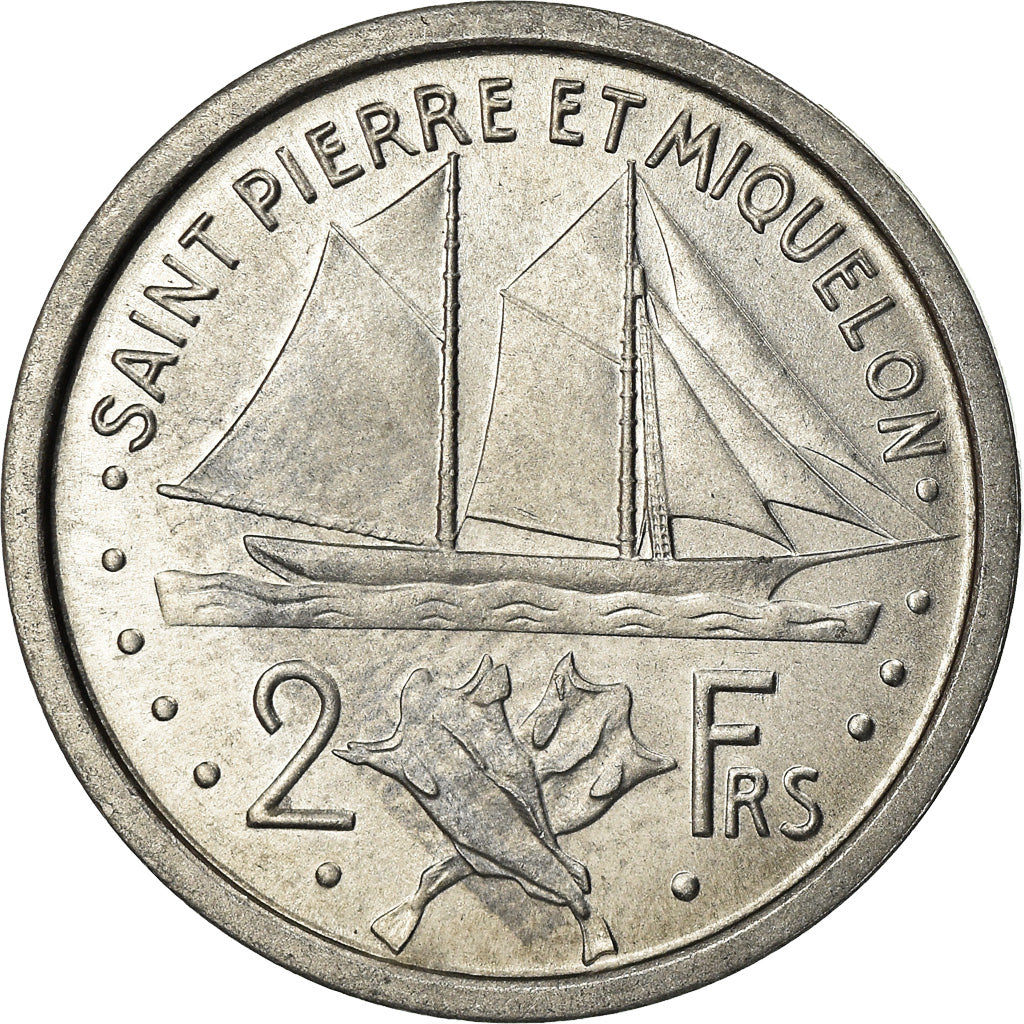 Coin, SAINT PIERRE & MIQUELON, 2 Francs, 1948, Paris, MS(60-62), Aluminum, KM:2