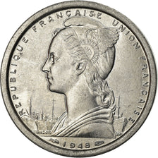 Coin, SAINT PIERRE & MIQUELON, 2 Francs, 1948, Paris, MS(60-62), Aluminum, KM:2