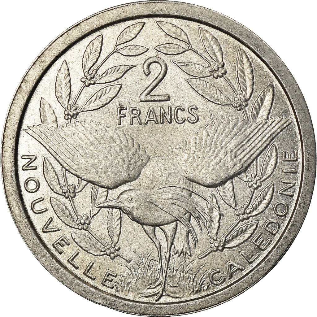 Coin, New Caledonia, 2 Francs, 1949, Paris, AU(55-58), Aluminum, KM:3