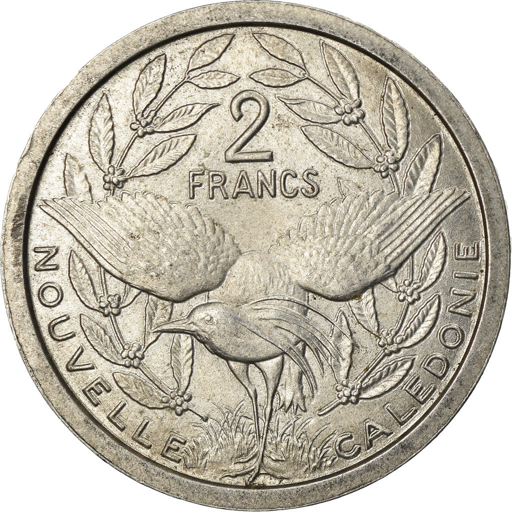 Coin, New Caledonia, 2 Francs, 1949, Paris, AU(55-58), Aluminum, KM:3