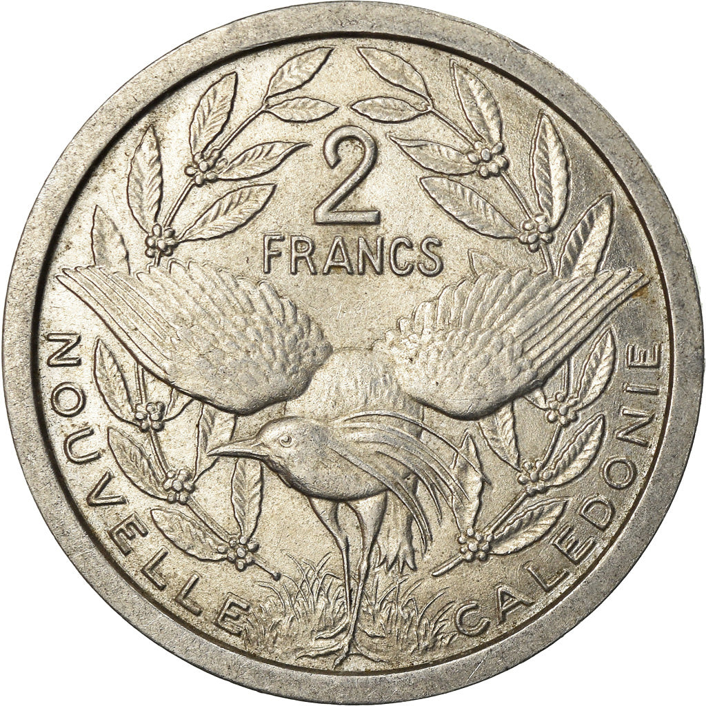 Coin, New Caledonia, 2 Francs, 1949, Paris, AU(55-58), Aluminum, KM:3