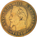 France, Napoleon III, 2 Centimes, 1861, Paris, Bronze, KM:796.1