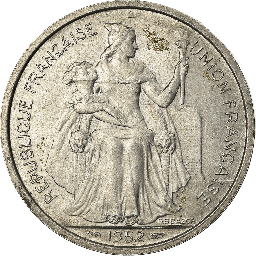 Monnaie, Nouvelle-Calédonie, 5 Francs, 1952, Paris, TTB+, Aluminium, KM:4