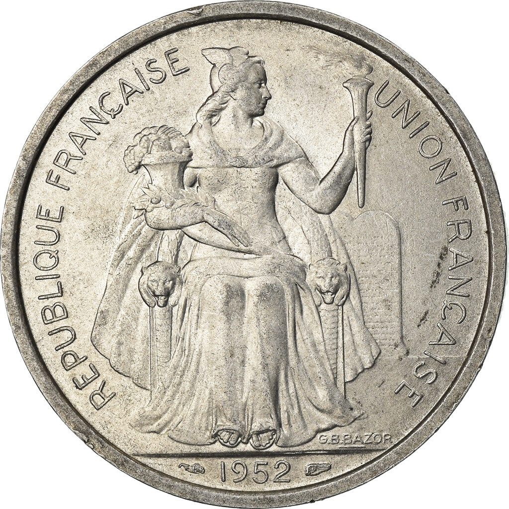 Monnaie, Nouvelle-Calédonie, 5 Francs, 1952, Paris, SUP, Aluminium, KM:4
