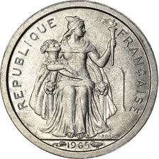 Moneta, Polinezja Francuska, 50 Centimes, 1965, MS(63), Aluminium, KM:1