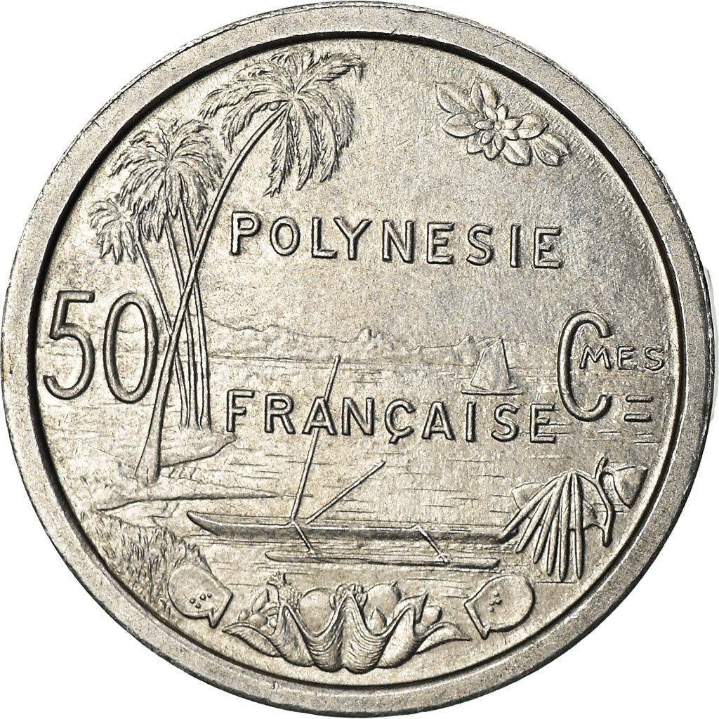 Coin, French Polynesia, 50 Centimes, 1965, MS(63), Aluminum, KM:1