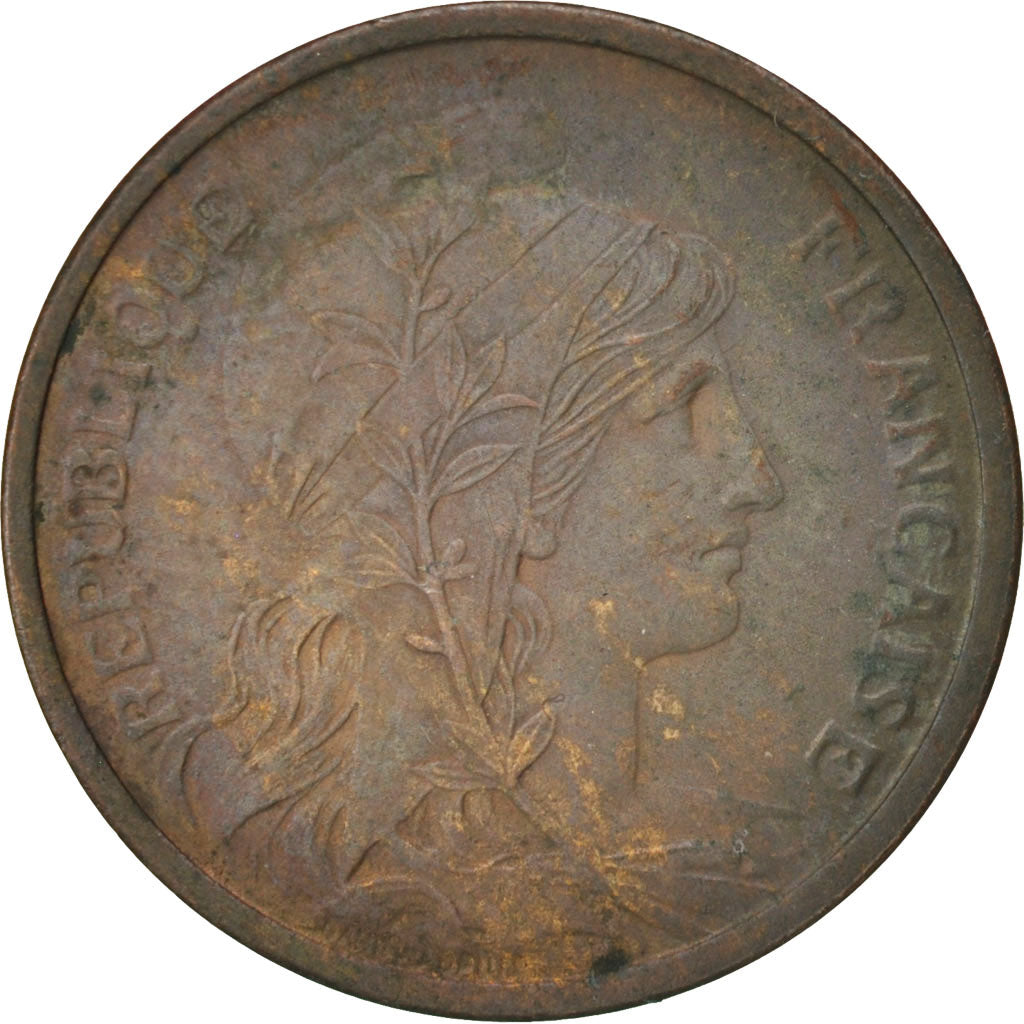 France, Dupuis, 2 Centimes, 1904, Paris, Bronze, KM:841, Gadoury:107
