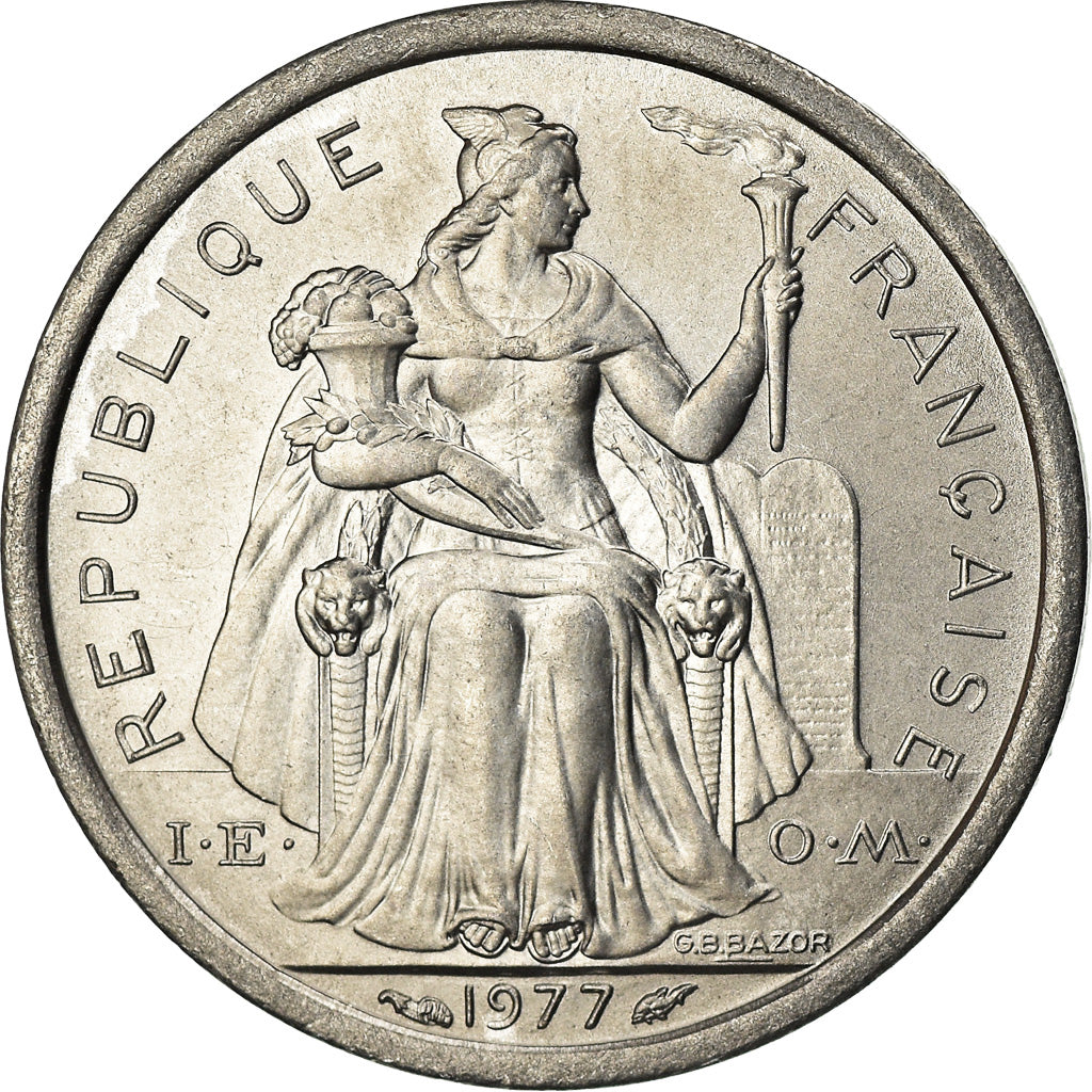 Munten, Frans Polynesië, Franc, 1977, Paris, UNC-, Aluminium, KM:11