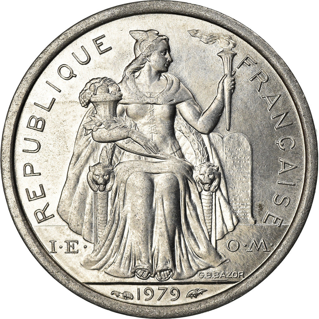 Moneta, Polinezja Francuska, Franc, 1979, Paris, MS(63), Aluminium, KM:11