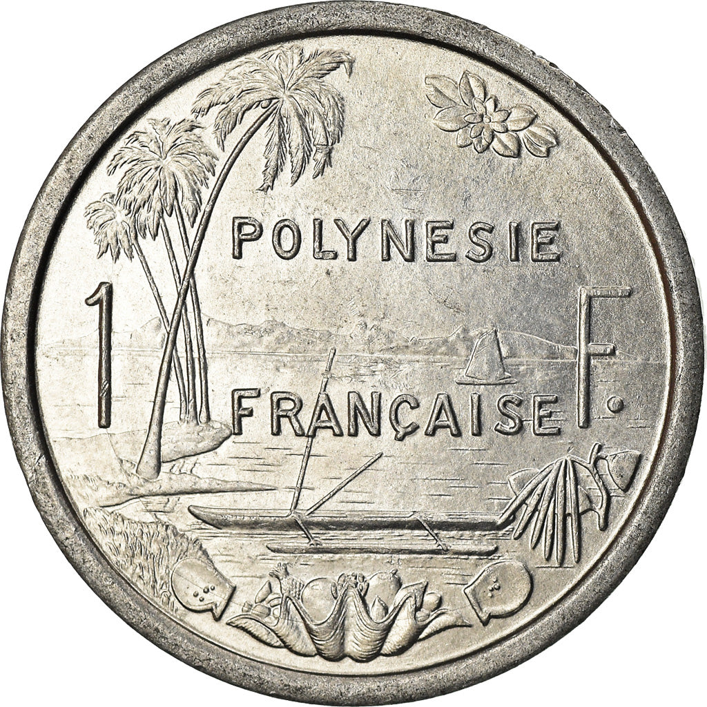 Coin, French Polynesia, Franc, 1965, Paris, MS(63), Aluminum, KM:2