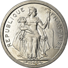 Coin, French Polynesia, Franc, 1965, Paris, MS(63), Aluminum, KM:2