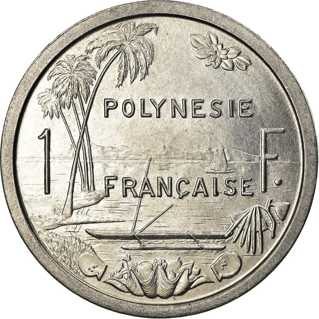 Coin, French Polynesia, Franc, 1965, Paris, MS(63), Aluminum, KM:2