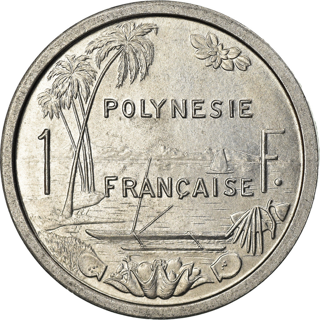 Moeda, Polinésia Francesa, Franc, 1965, Paris, MS(63), Alumínio, KM:2
