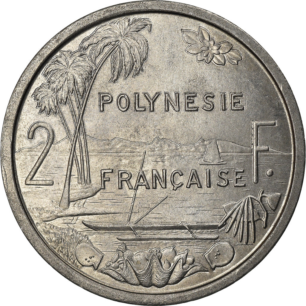 Munten, Frans Polynesië, 2 Francs, 1979, Paris, PR+, Aluminium, KM:10