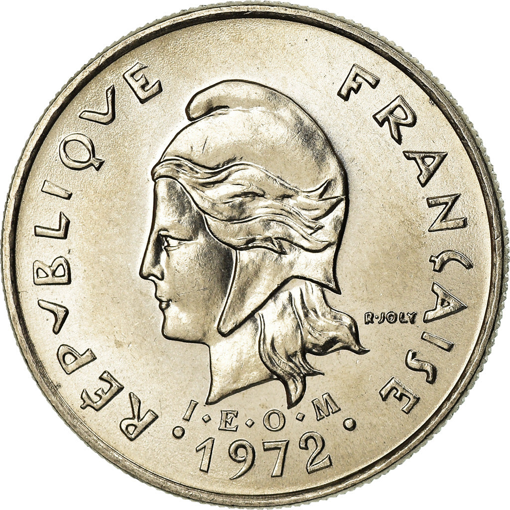 Munten, Frans Polynesië, 10 Francs, 1972, Paris, UNC-, Nickel, KM:8