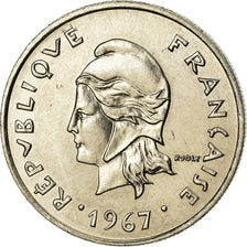Coin, New Hebrides, 10 Francs, 1967, Paris, MS(63), Nickel, KM:2.1