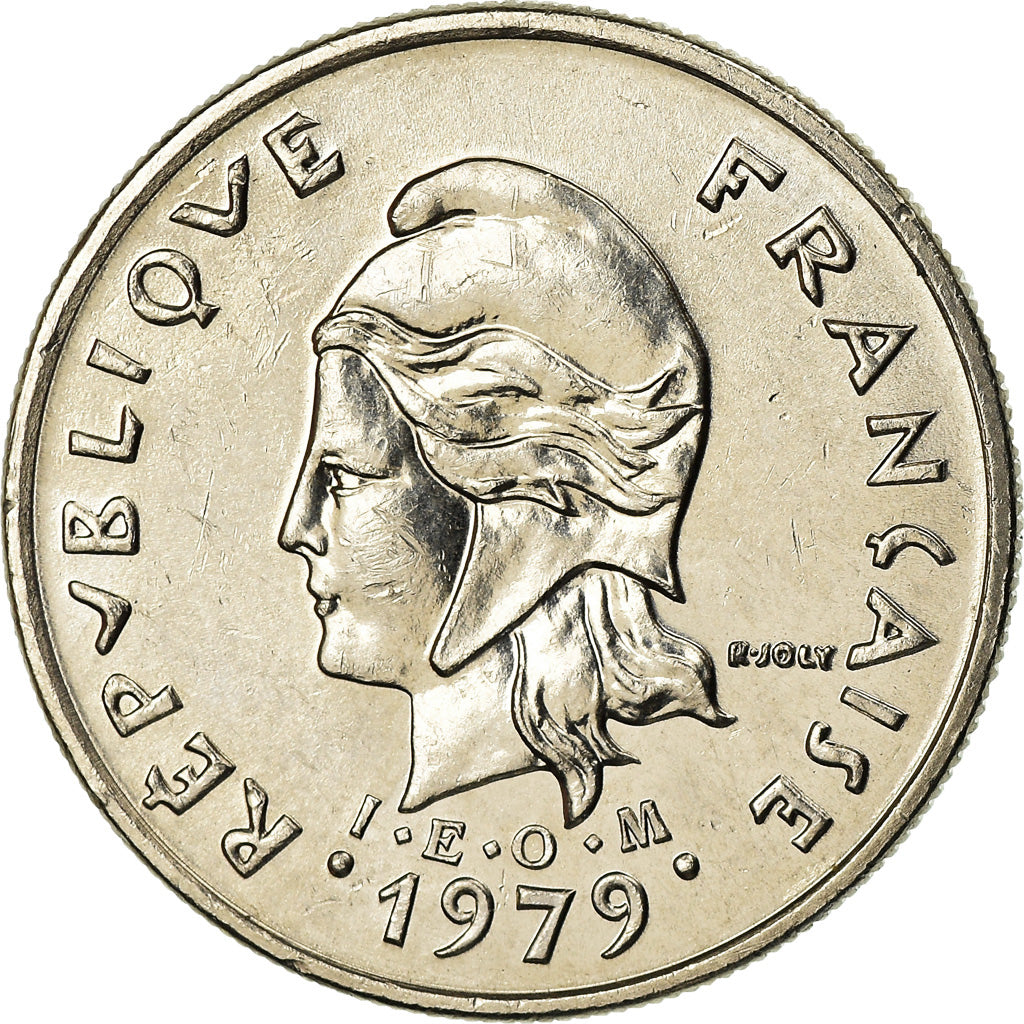 Coin, New Hebrides, 10 Francs, 1979, Paris, MS(63), Nickel, KM:2.2
