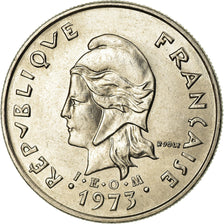 Coin, New Hebrides, 10 Francs, 1973, Paris, MS(63), Nickel, KM:2.2