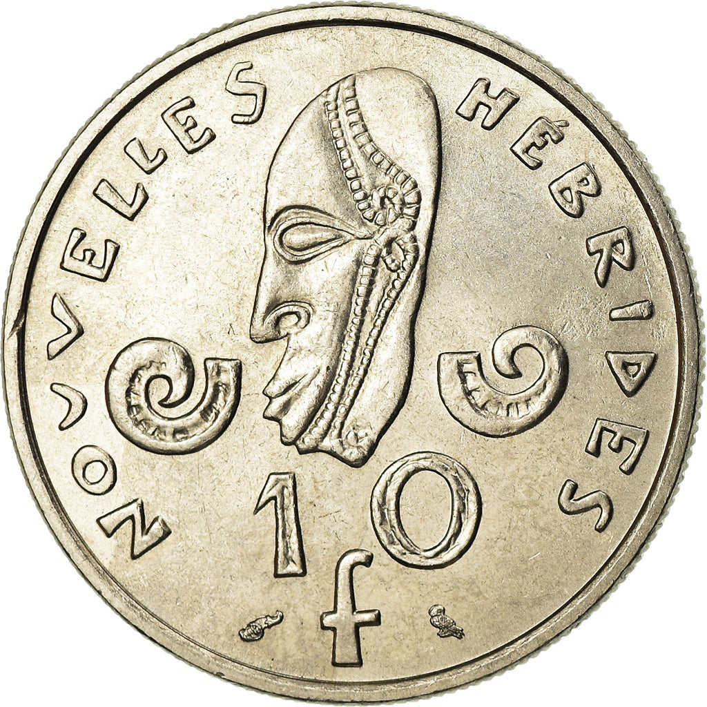 Coin, New Hebrides, 10 Francs, 1973, Paris, MS(63), Nickel, KM:2.2