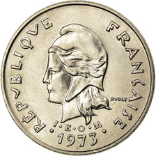 Coin, New Hebrides, 10 Francs, 1973, Paris, MS(63), Nickel, KM:2.2