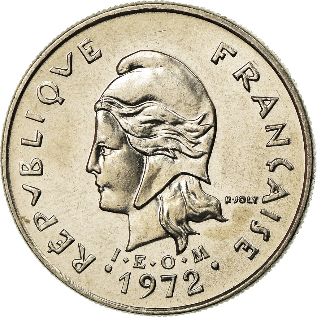 Coin, New Caledonia, 10 Francs, 1972, Paris, MS(63), Nickel, KM:11