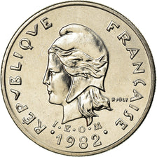 Coin, French Polynesia, 10 Francs, 1982, Paris, MS(63), Nickel, KM:8