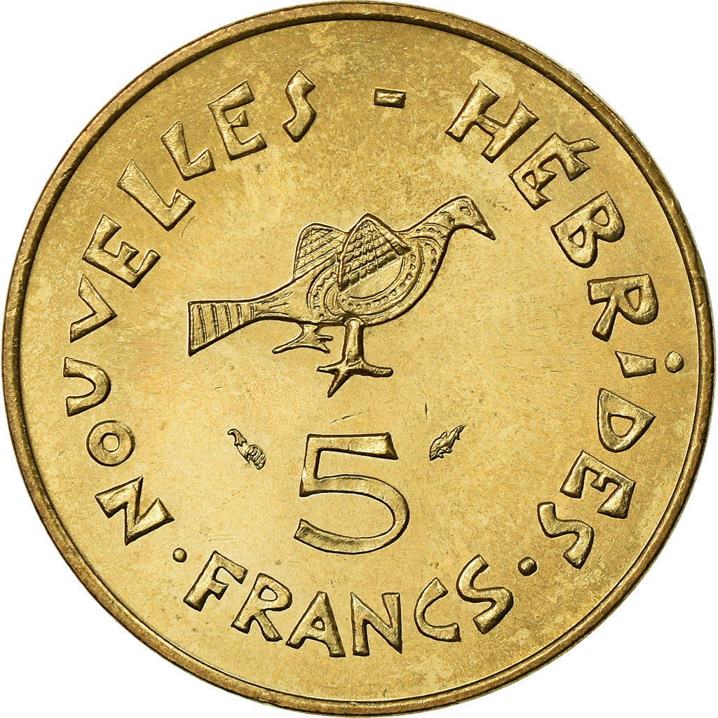 Coin, New Hebrides, 5 Francs, 1979, Paris, AU(55-58), Nickel-brass, KM:6.2