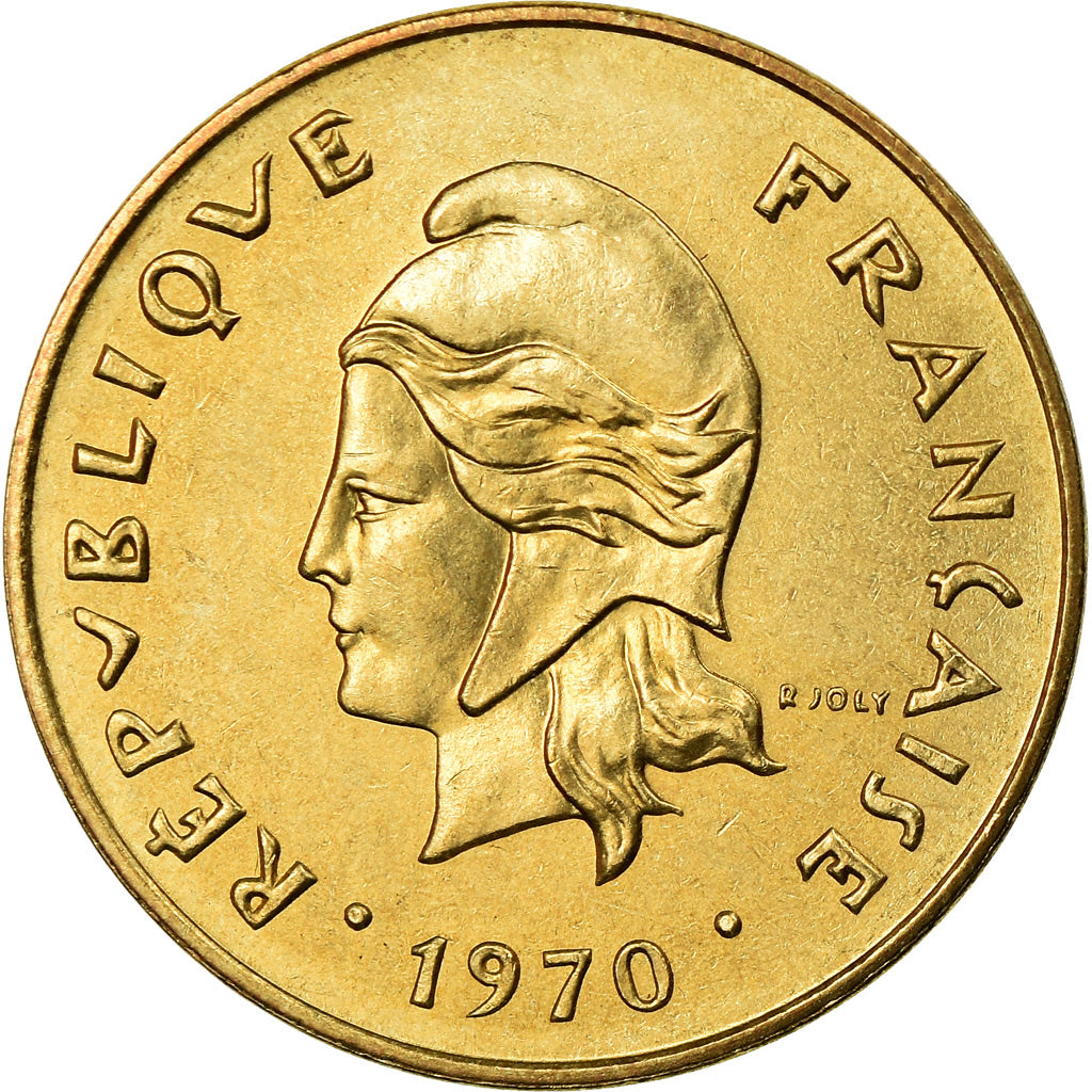 Coin, New Hebrides, 5 Francs, 1970, Paris, MS(63), Nickel-brass, KM:6.1