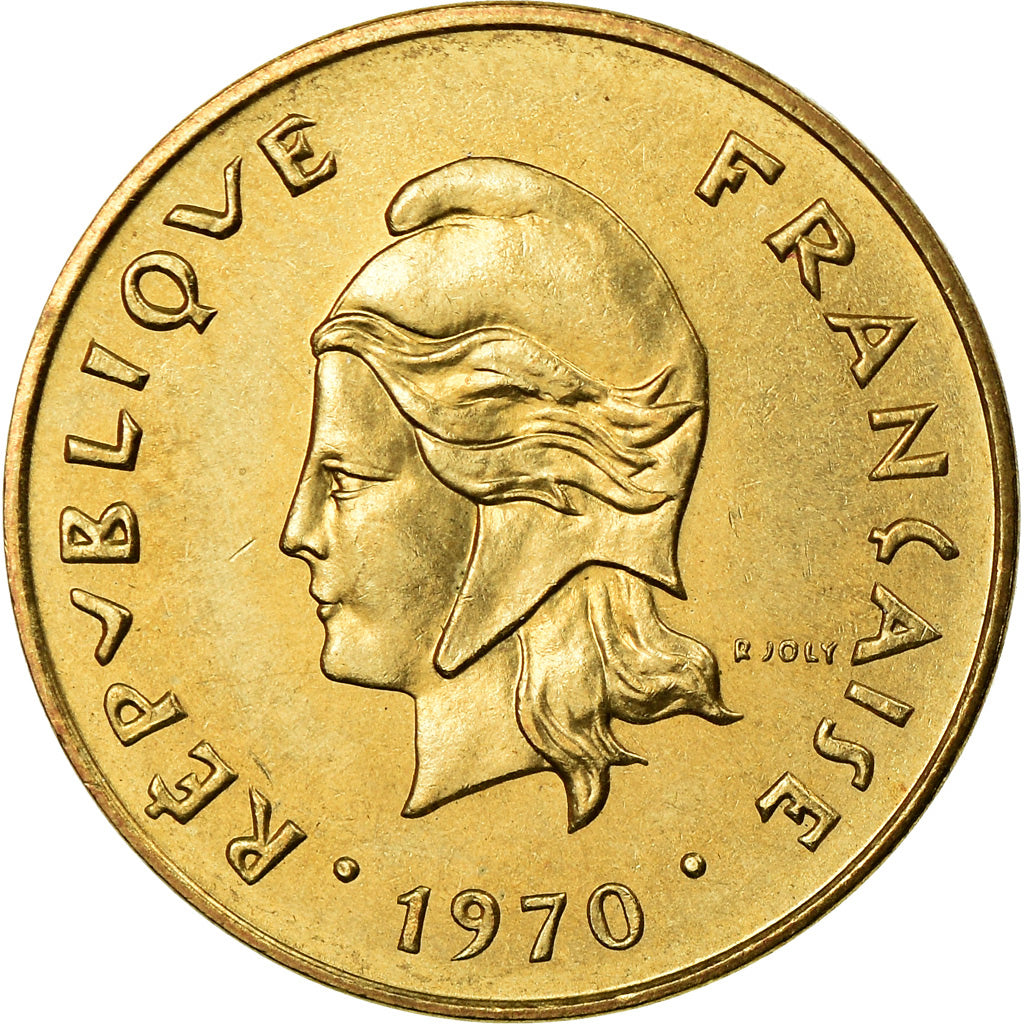 Coin, New Hebrides, 5 Francs, 1970, Paris, MS(63), Nickel-brass, KM:6.1