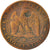 Moneda, Francia, Napoleon III, Napoléon III, 5 Centimes, 1862, Strasbourg, BC+