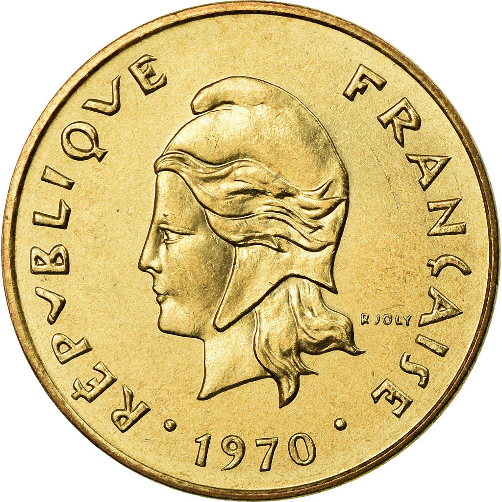 Coin, New Hebrides, 5 Francs, 1970, Paris, MS(63), Nickel-brass, KM:6.1