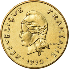 Coin, New Hebrides, 5 Francs, 1970, Paris, MS(63), Nickel-brass, KM:6.1