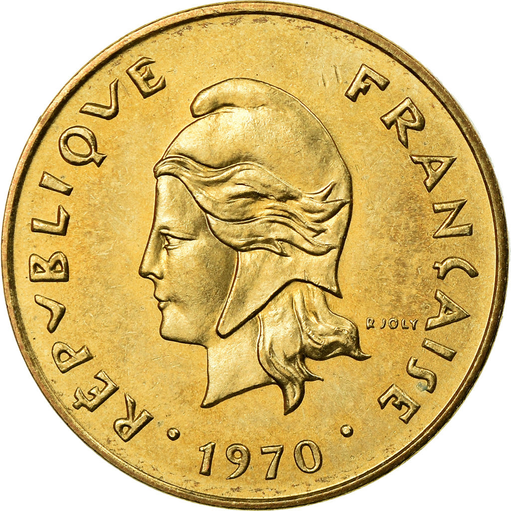 Coin, New Hebrides, 5 Francs, 1970, Paris, MS(63), Nickel-brass, KM:6.1