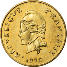 Coin, New Hebrides, 5 Francs, 1970, Paris, MS(63), Nickel-brass, KM:6.1