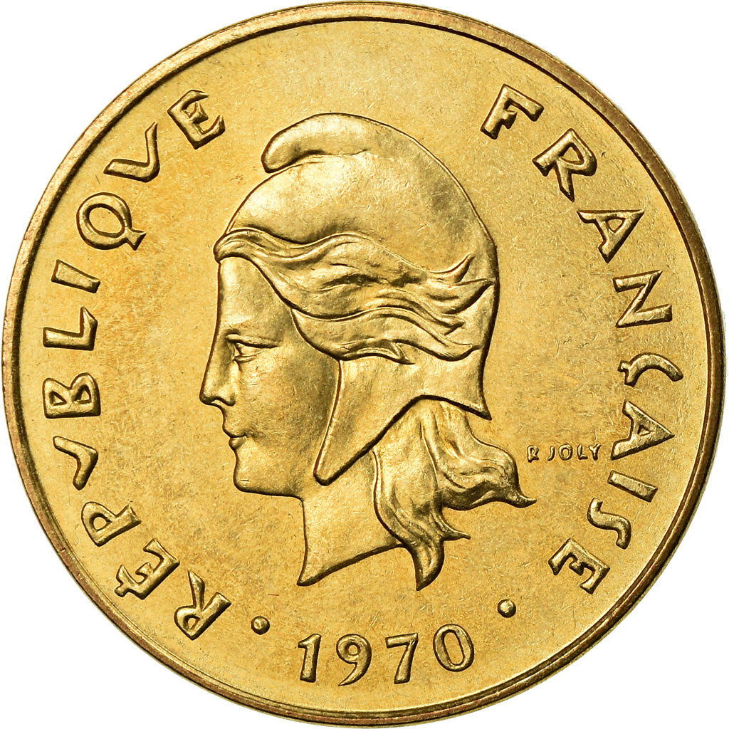 Coin, New Hebrides, 5 Francs, 1970, Paris, MS(63), Nickel-brass, KM:6.1