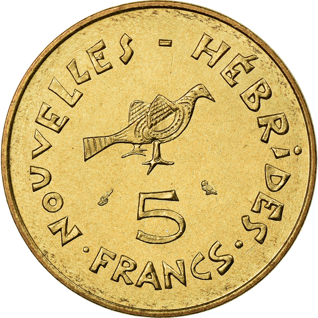 Moneta, Nuove Ebridi, 5 Francs, 1970, Paris, SPL, Nichel-ottone, KM:6.1