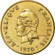 Coin, New Hebrides, 5 Francs, 1970, Paris, MS(63), Nickel-brass, KM:6.1