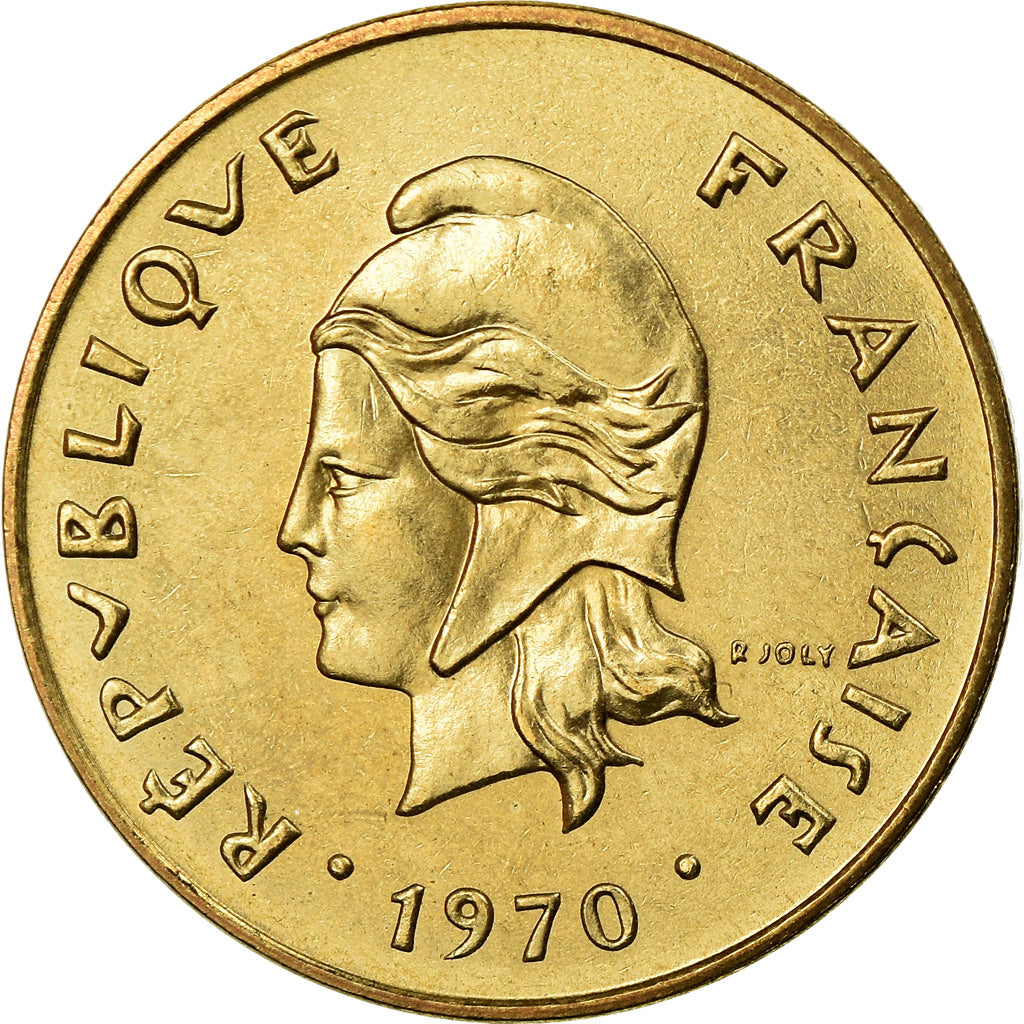 Coin, New Hebrides, 5 Francs, 1970, Paris, MS(63), Nickel-brass, KM:6.1