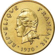 Coin, New Hebrides, 5 Francs, 1970, Paris, MS(63), Nickel-brass, KM:6.1