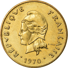 Moneda, Nuevas Hébridas, 5 Francs, 1970, Paris, SC, Níquel - latón, KM:6.1