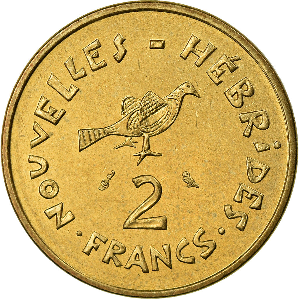 Coin, New Hebrides, 2 Francs, 1970, Paris, MS(63), Nickel-brass, KM:5.1