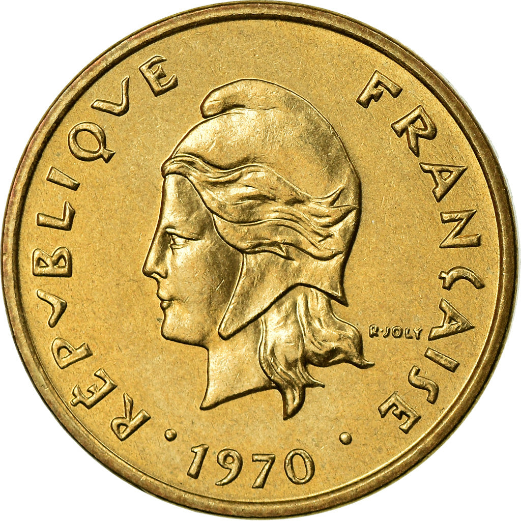 Coin, New Hebrides, 2 Francs, 1970, Paris, MS(63), Nickel-brass, KM:5.1