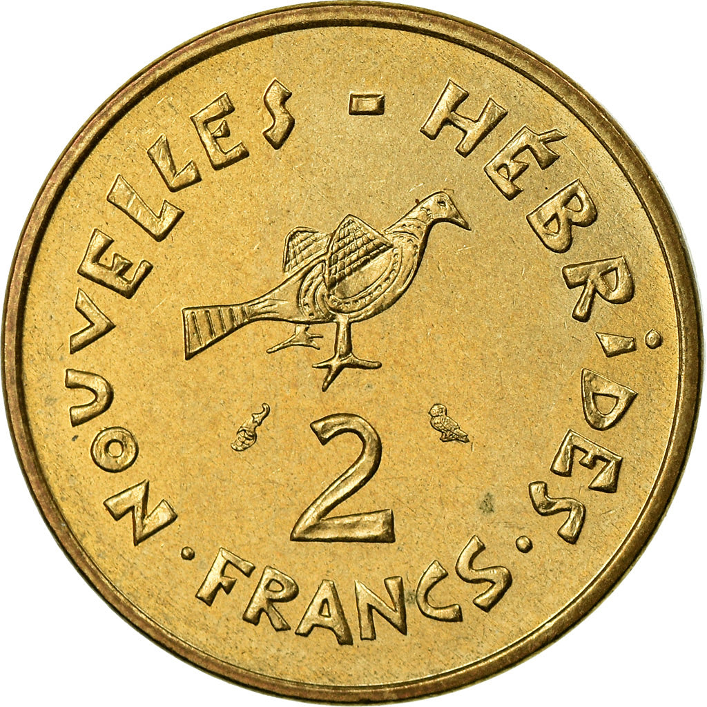 Coin, New Hebrides, 2 Francs, 1970, Paris, MS(63), Nickel-brass, KM:5.1