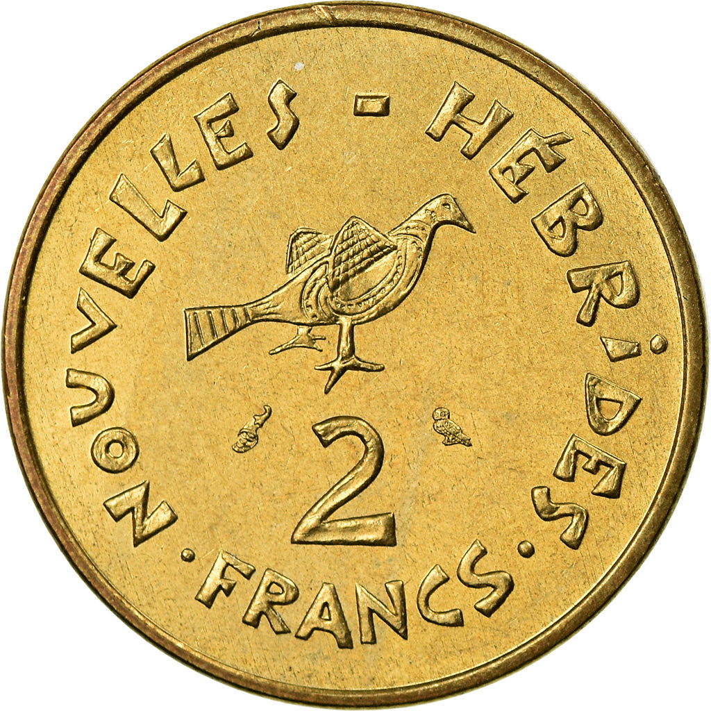 Coin, New Hebrides, 2 Francs, 1970, Paris, MS(63), Nickel-brass, KM:5.1