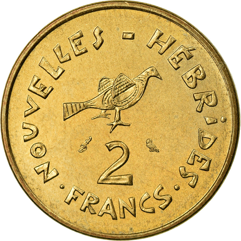 Coin, New Hebrides, 2 Francs, 1970, Paris, MS(63), Nickel-brass, KM:5.1