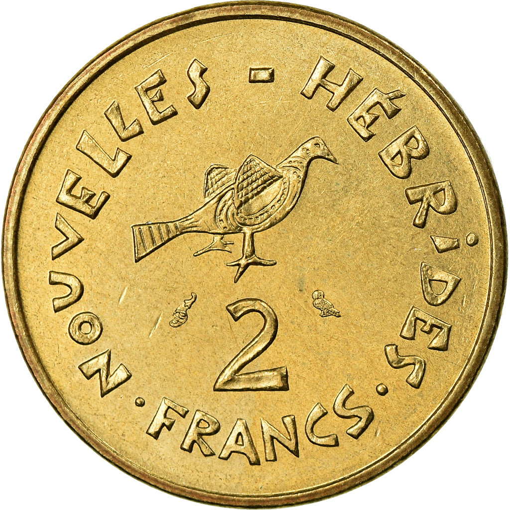 Coin, New Hebrides, 2 Francs, 1970, Paris, MS(63), Nickel-brass, KM:5.1