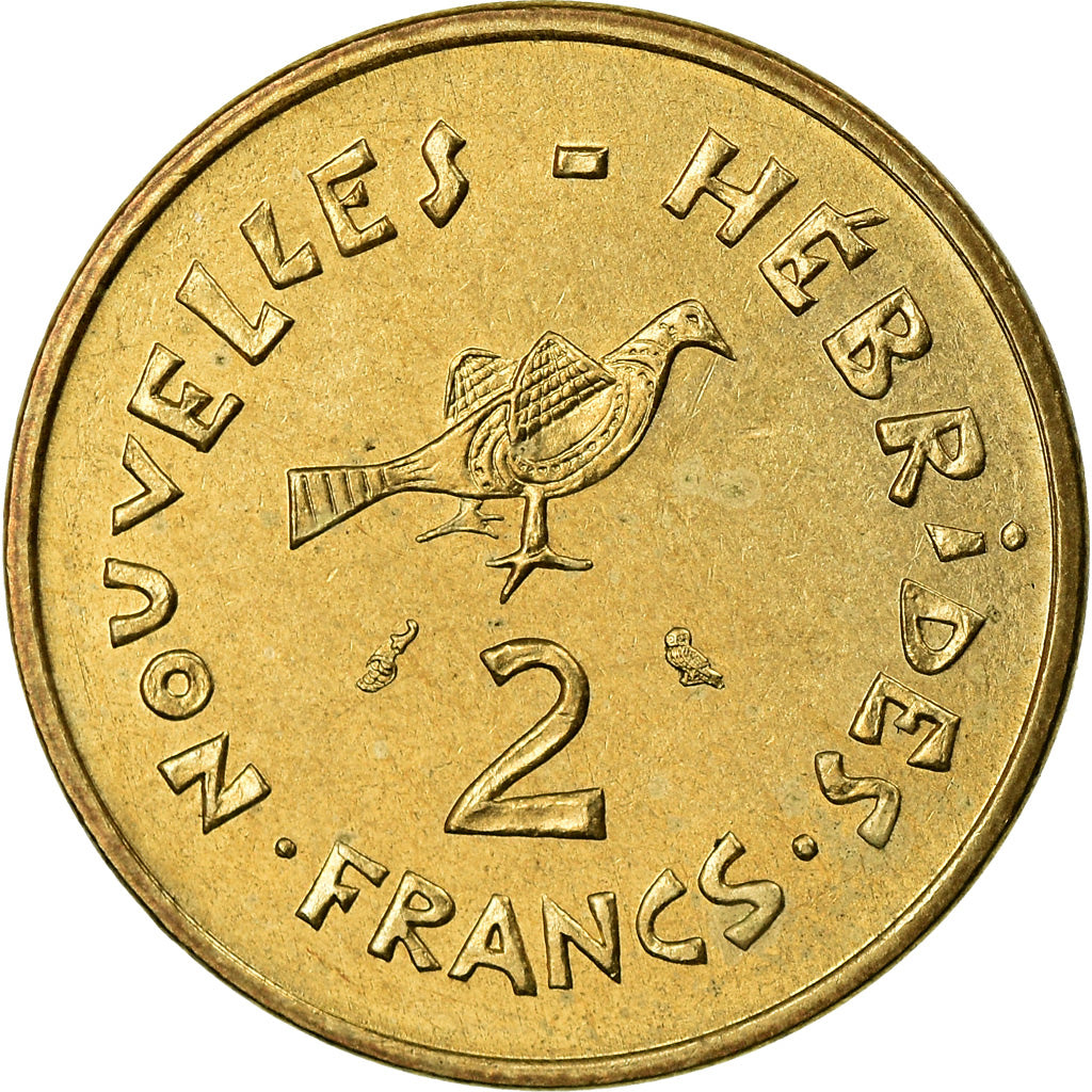 Coin, New Hebrides, 2 Francs, 1970, Paris, MS(63), Nickel-brass, KM:5.1